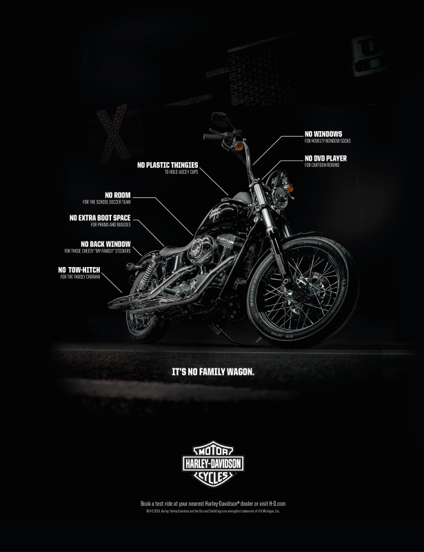 harley davidson print advert